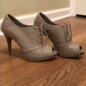 Taupe Lace Up Heels